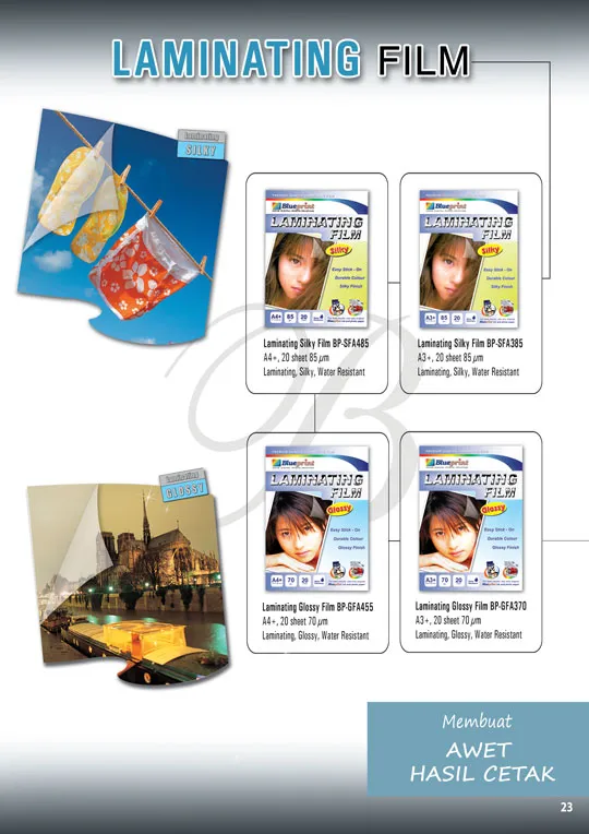 laminating blueprint