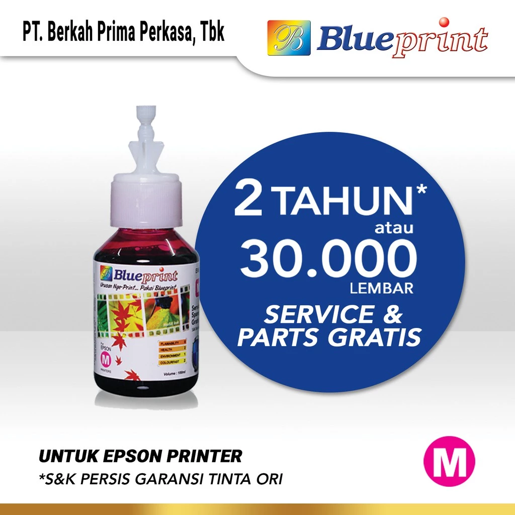 Tinta Epson BLUEPRINT For Printer Epson 100ml Magenta - Merah CP