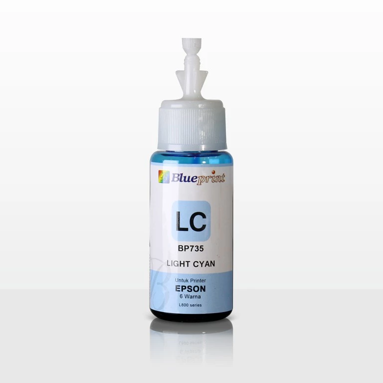 Tinta Epson BLUEPRINT BP735 Refil Printer Epson L800 L805 L850 L1800 70ml Light Cyan - Gambar 2