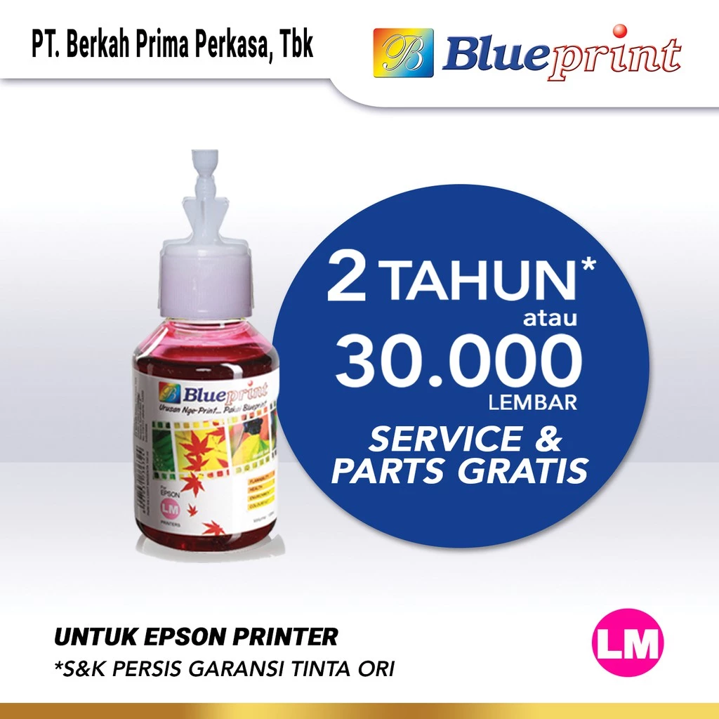 Tinta Epson BLUEPRINT 736 For Printer Epson L1300 L805 L1800 - 100ml Light Magenta