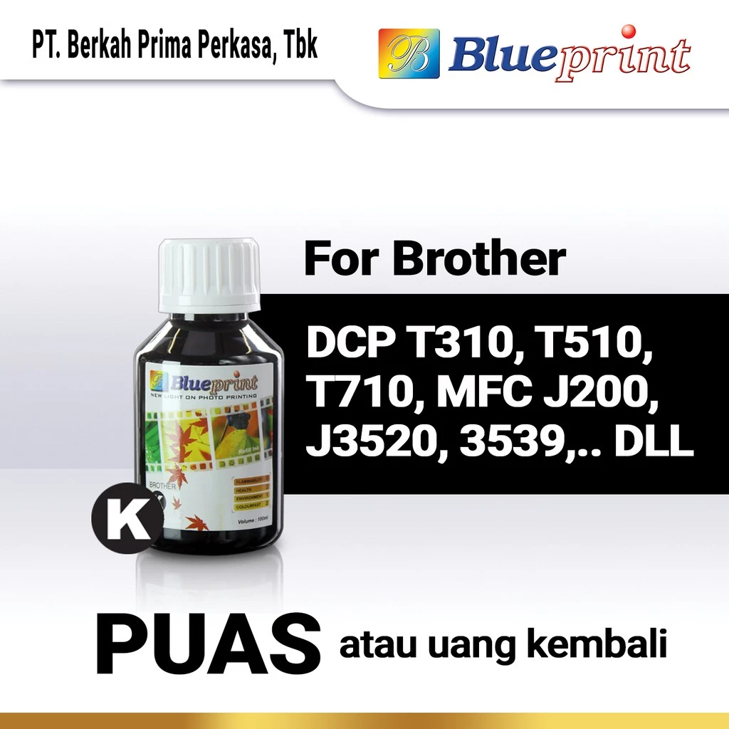 Tinta Brother BLUEPRINT Refill for Printer Brother 100ml Black - Hitam