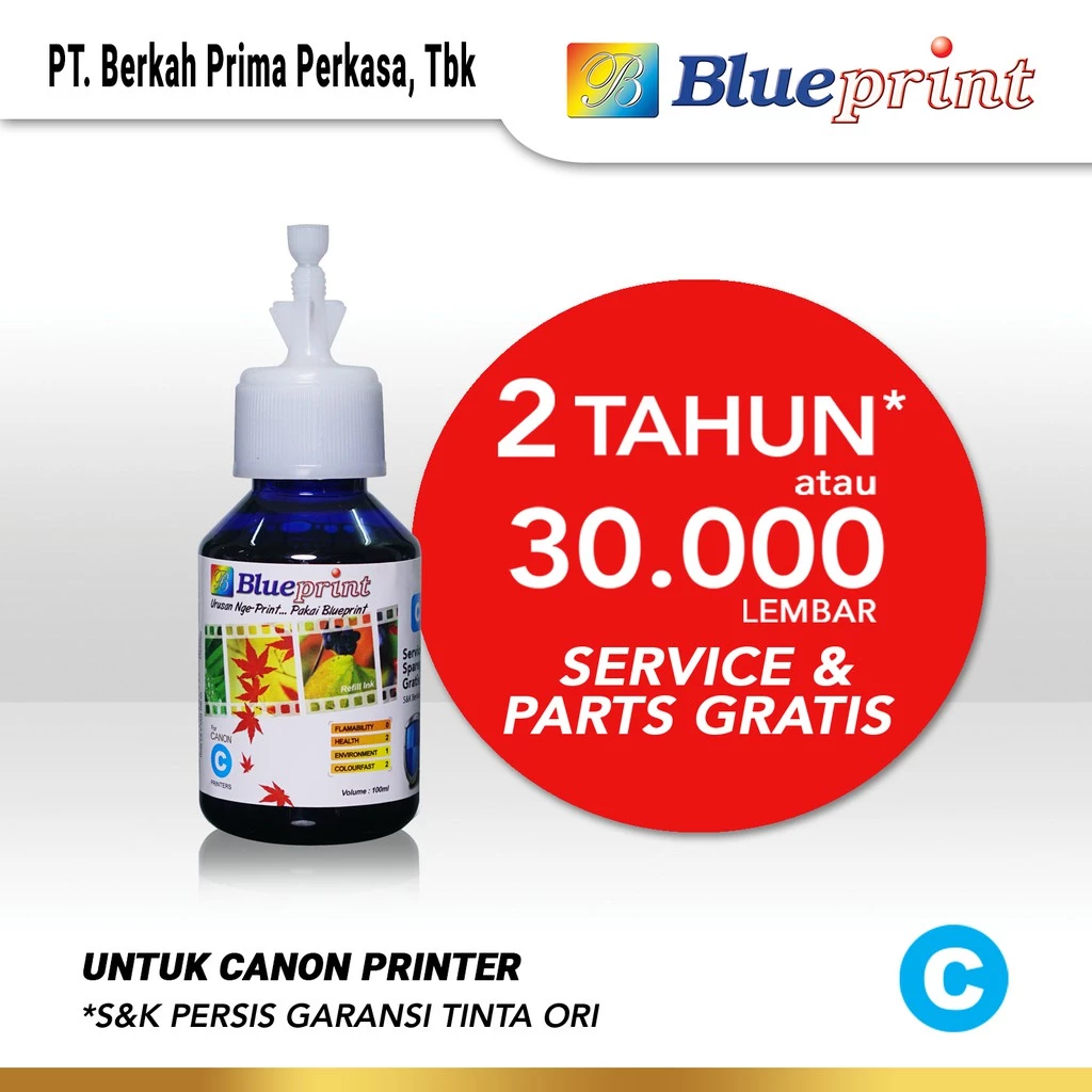 Tinta Canon BLUEPRINT Refill For Printer Canon 100ml Cyan - Biru CP
