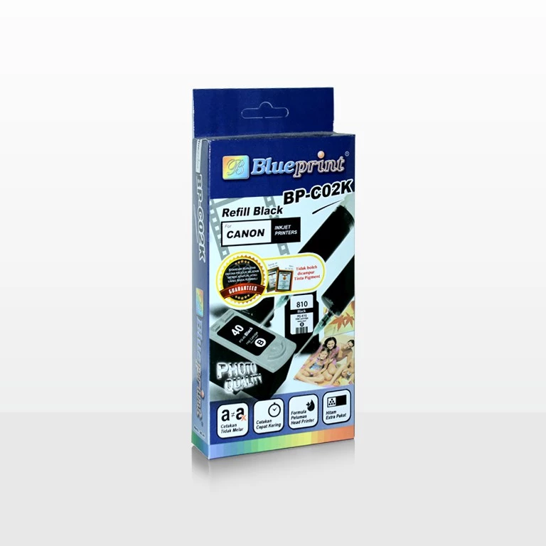 Tinta Suntik Refill BLUEPRINT BP-C02K untuk Printer Canon - Black - Gambar 2