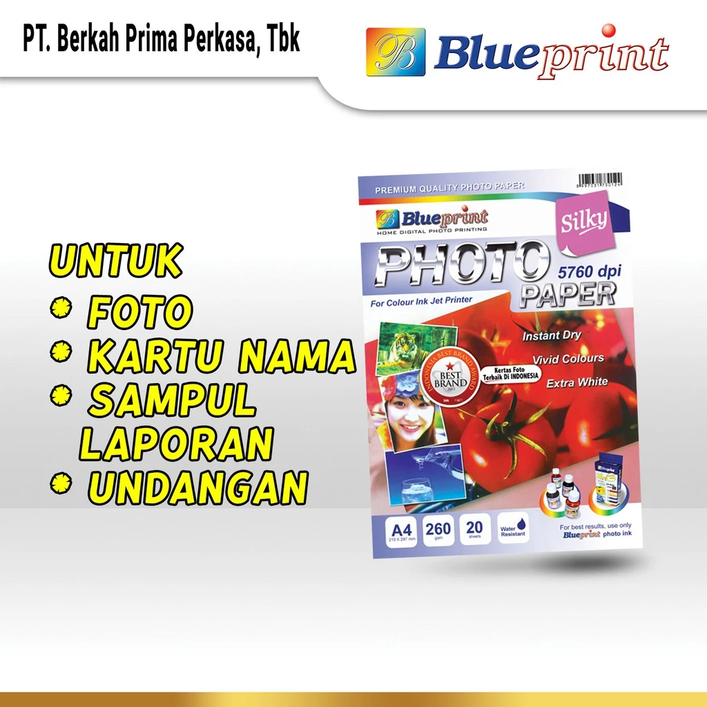 Kertas Foto Silky , Silky Photo Paper BLUEPRINT A4 260 gsm - Gambar 2