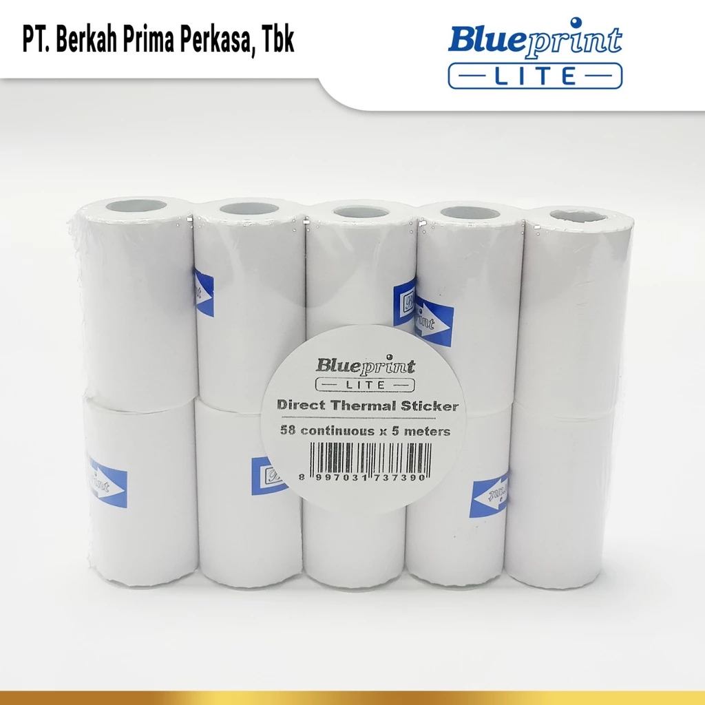 Kertas Label Sticker BLUEPRINT 58x5 Meter Continuous - 1 Roll - Gambar 2
