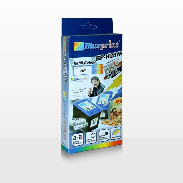 Tinta Suntik Refill BLUEPRINT BP-HP28W untuk Printer HP Colour - Warna - Gambar 2