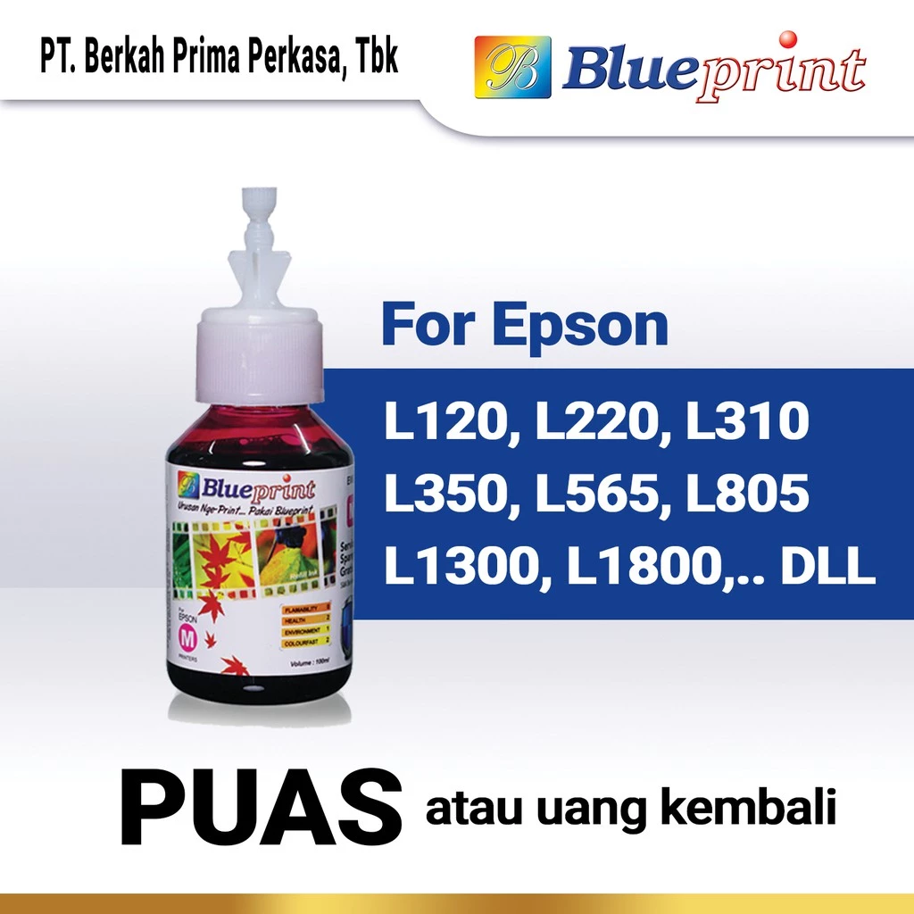Tinta Epson BLUEPRINT For Printer Epson 100ml Magenta - Merah CP - Gambar 2