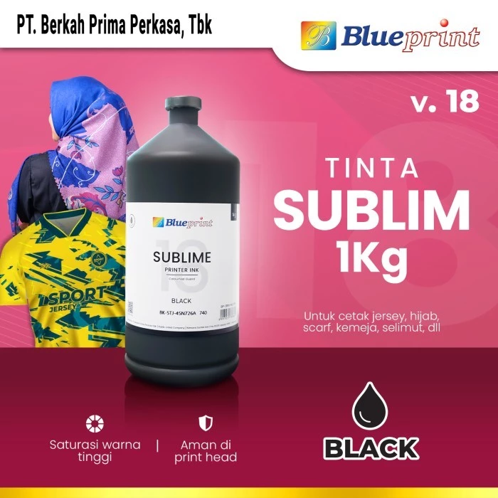 Tinta DTF / DTF Ink Blueprint V.208 CMYK 1 Kg Untuk Transfer ke Kaos, Totebag, dan Kain