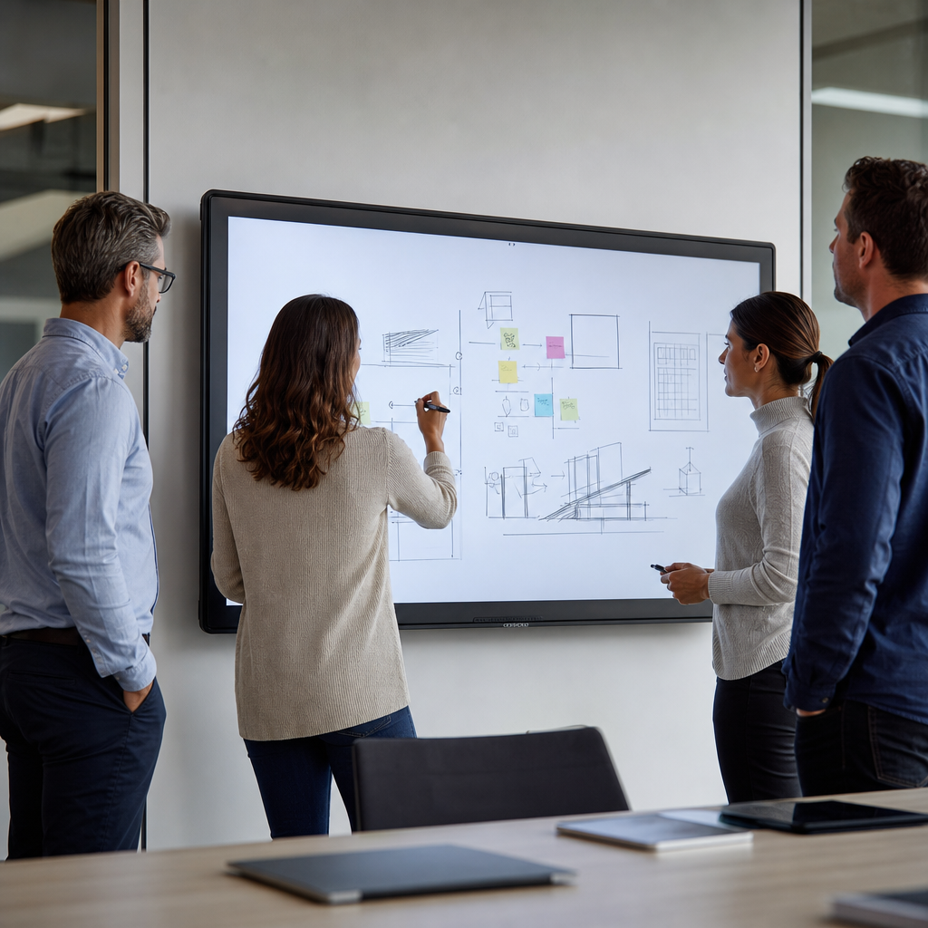 Papan tulis digital untuk kolaborasi kantor